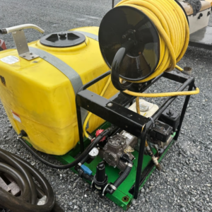 100G Skid Sprayer – Yellow – with Hose Reel